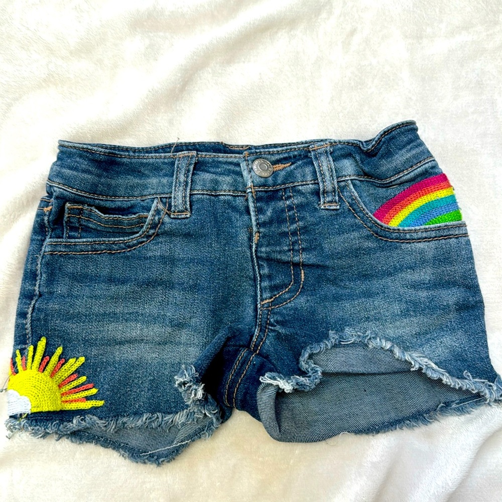 Girls Cat and Jack Denim Cutoff Shorts 4T